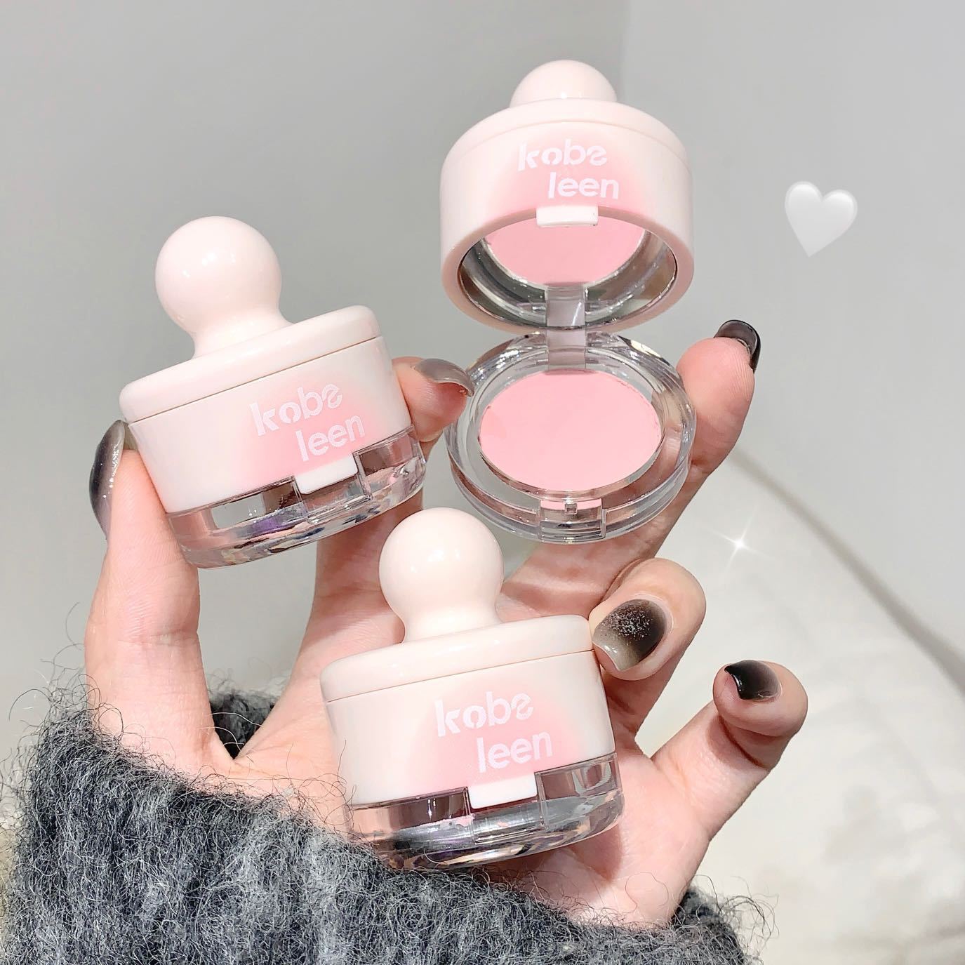 kobeleen罐罐元气腮红泥哑光雾面丝绒低饱和提气色女胭脂跨境彩妆