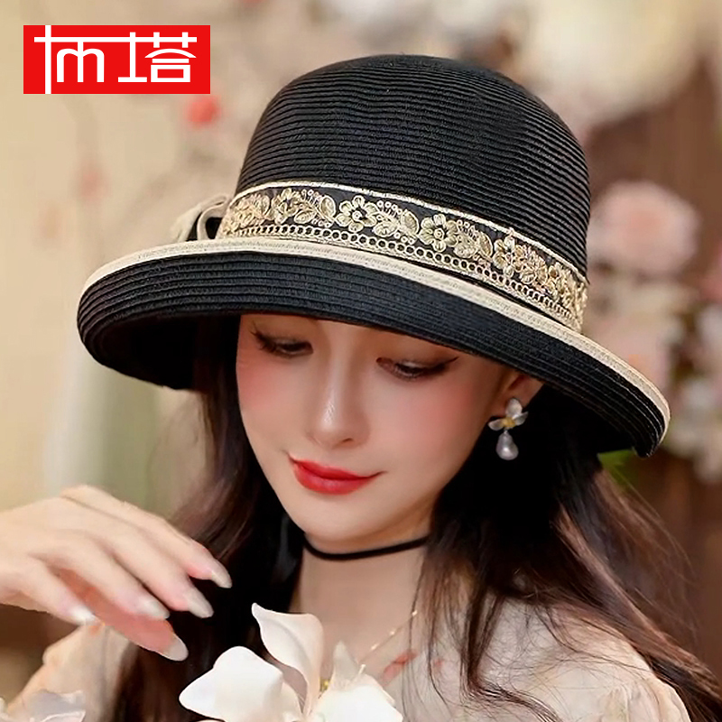 夏季新款日系渔夫帽太阳帽子女款遮阳帽女防晒防紫外线女凉帽1274