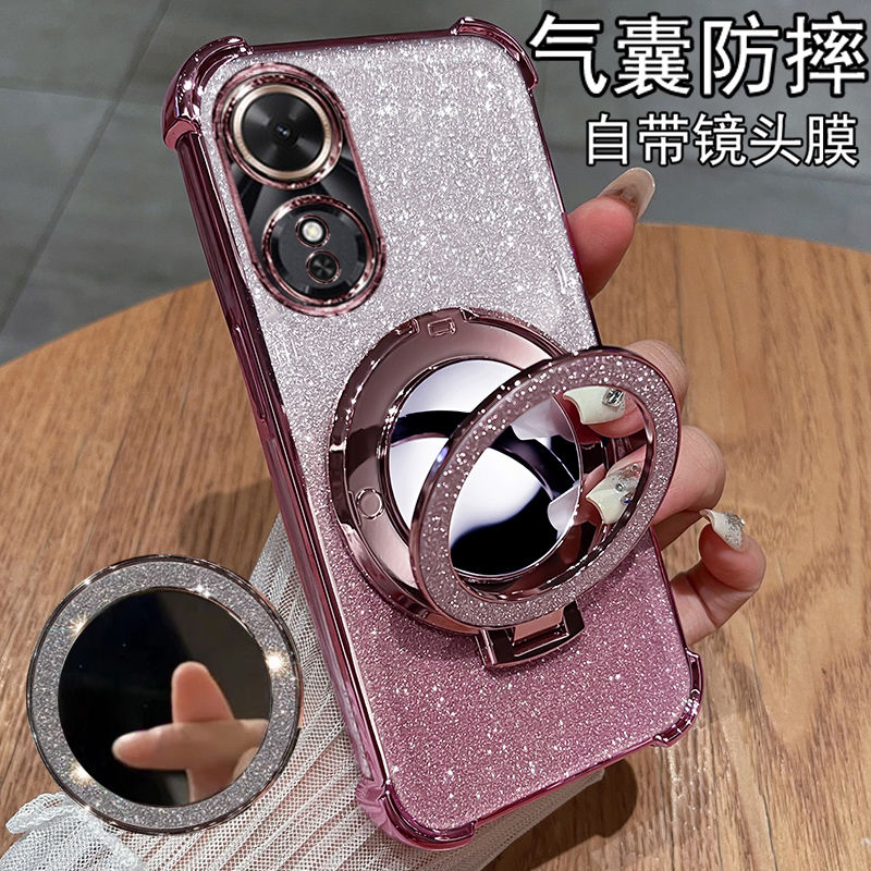 适用华为荣耀畅玩60手机壳自带镜头膜NIC-AN00保护套5g软壳镜子壳