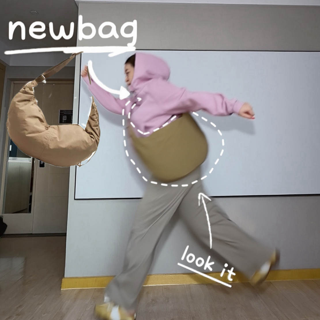 25年网红瑜伽打球骑行运动日常可折叠大容量饺子包