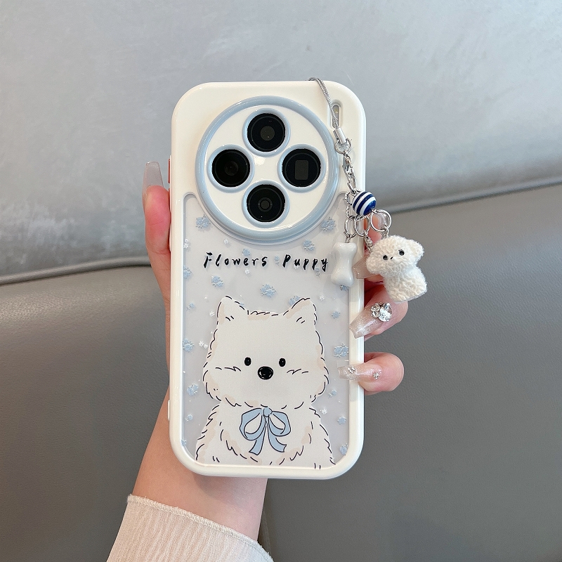 适用vivox200s手机壳透明新款少女全包防摔创意可爱小众碎花小狗