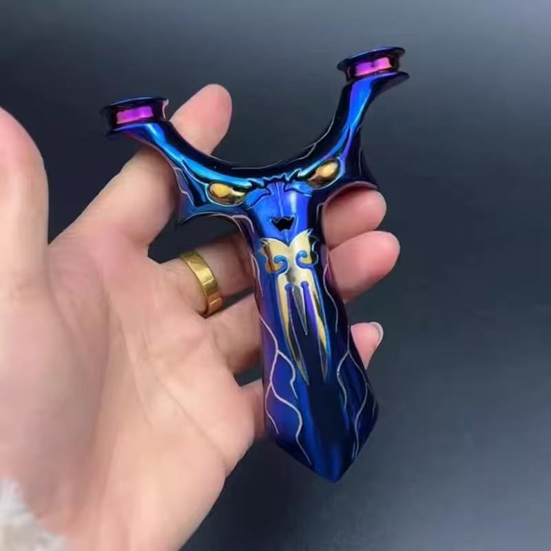 钛合金恶魔圆头飞虎弹弓大炮户外弹力怪兽飞虎圆头扁皮玩具