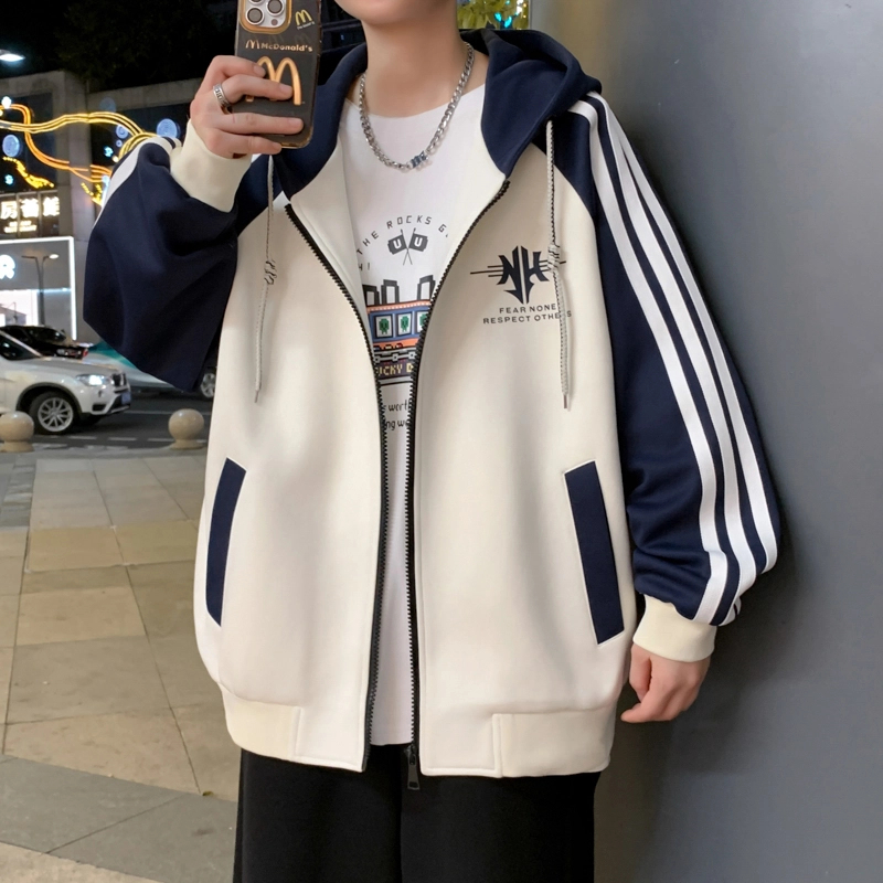 青少年春秋季棒球服外套男初中高中学生连帽夹克潮流帅气秋装衣服