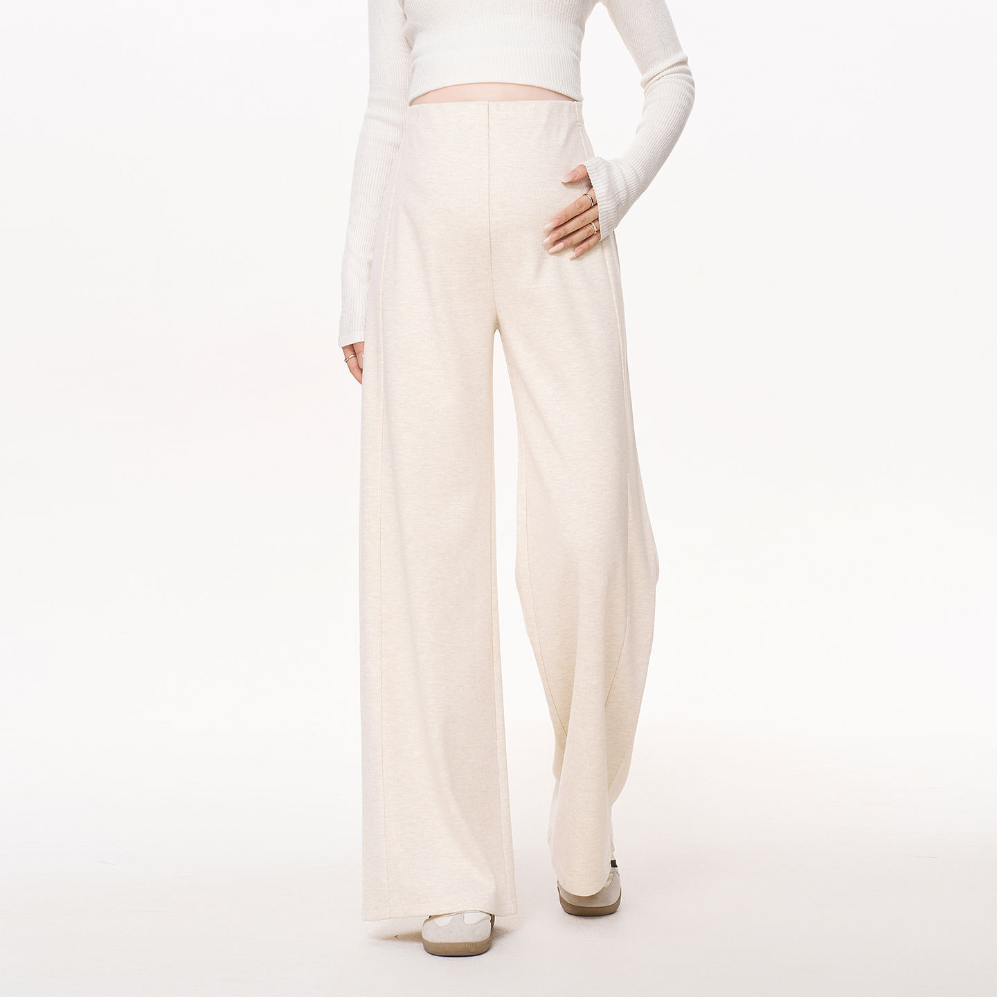 孕妇裤秋外穿小个子舒适糯米裤子秋冬无托腹大码阔腿长裤