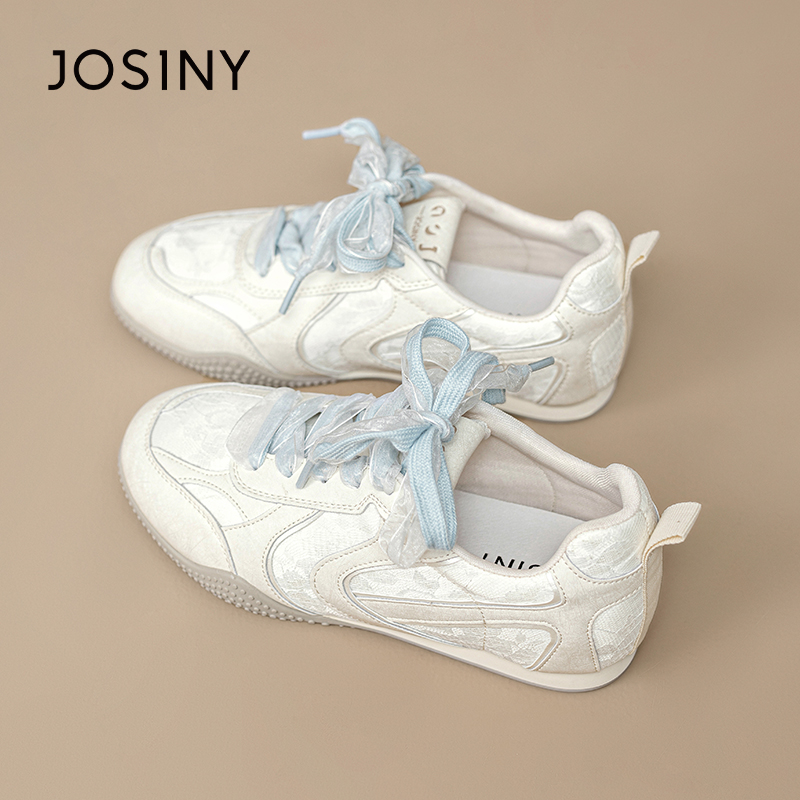 卓诗尼百搭运动小白鞋女2025春夏新款板鞋超火休闲鞋芭蕾德训鞋子