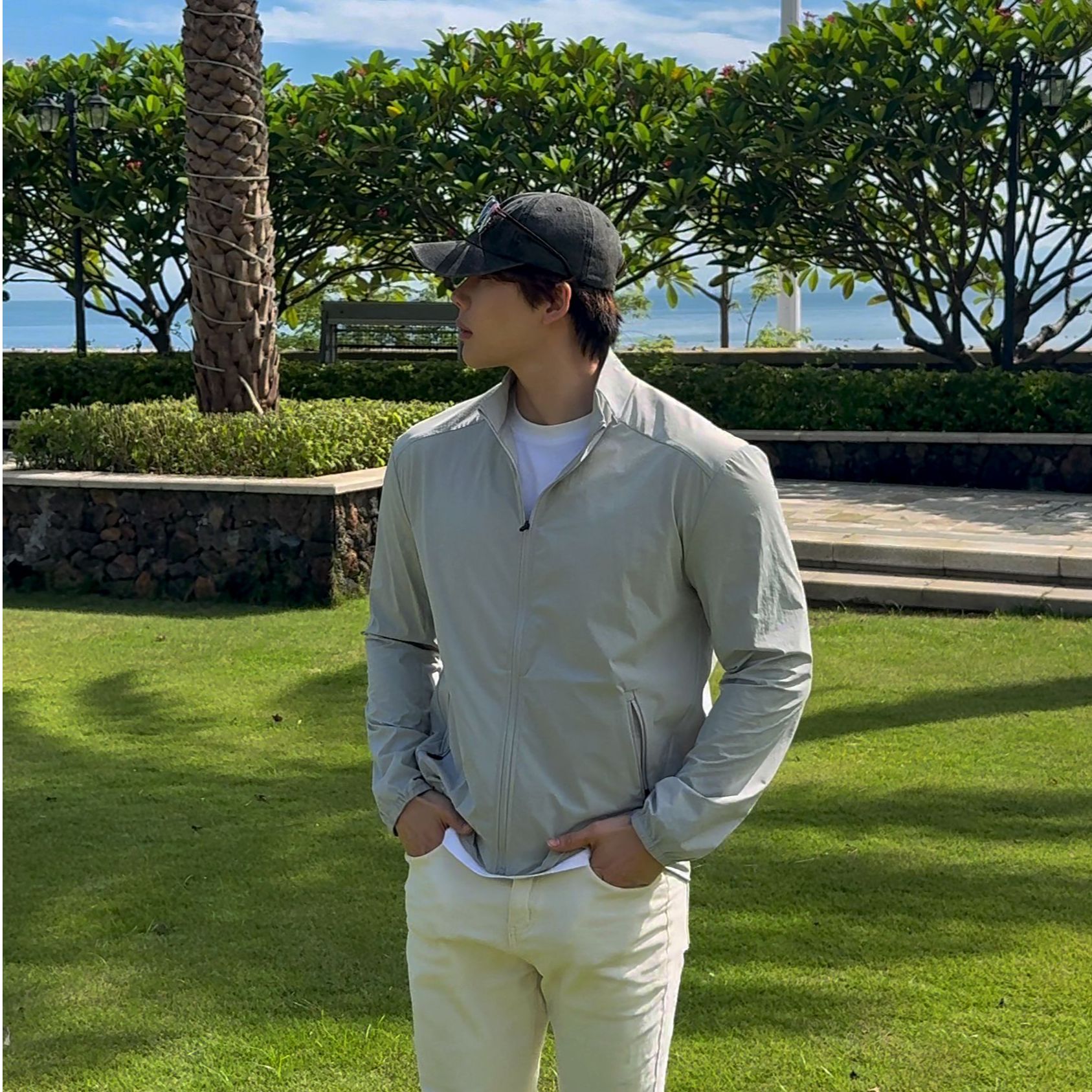 BEESTRONG 立体剪裁休闲UPF50+速干透气立领防晒防紫外线薄款夹克