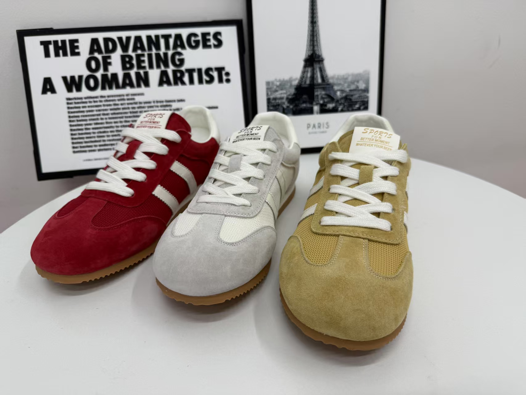 大码春夏秋复古德训高端真皮牛筋底女鞋40-43码时尚百搭潮流