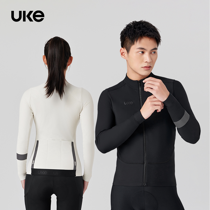 UKE男女秋冬抓绒长袖骑行服防泼水外套高弹公路车竞技 逐影/逐梦
