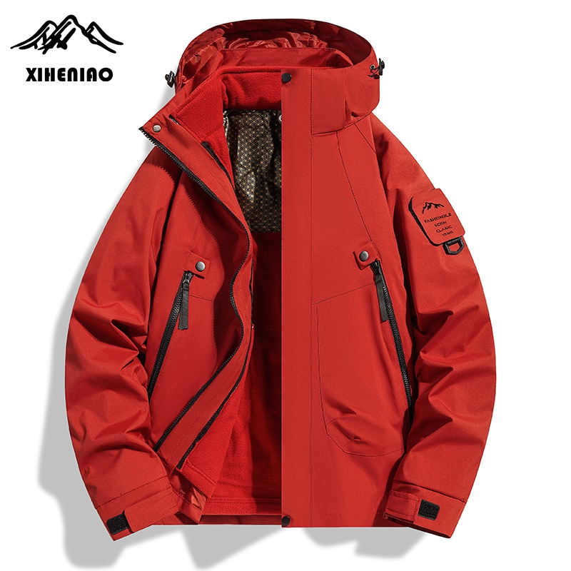 希和鸟正品冲锋衣三合一外套男女登山服户外衣服防风防水情侣装