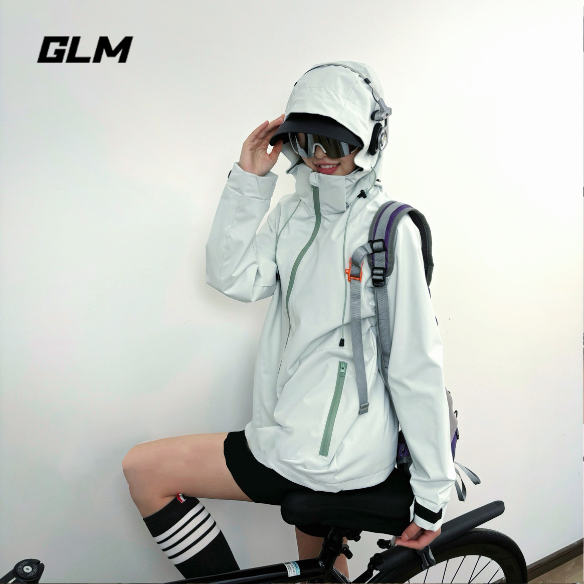 GLM春秋冬季新款户外连帽三合一宽松休闲情侣潮牌运动夹克外套男