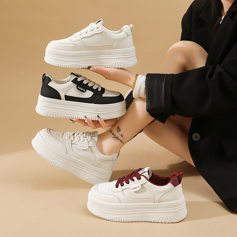 厚底小白鞋女2025新款春季百搭增高板鞋休闲运动鞋今年流行厚底鞋