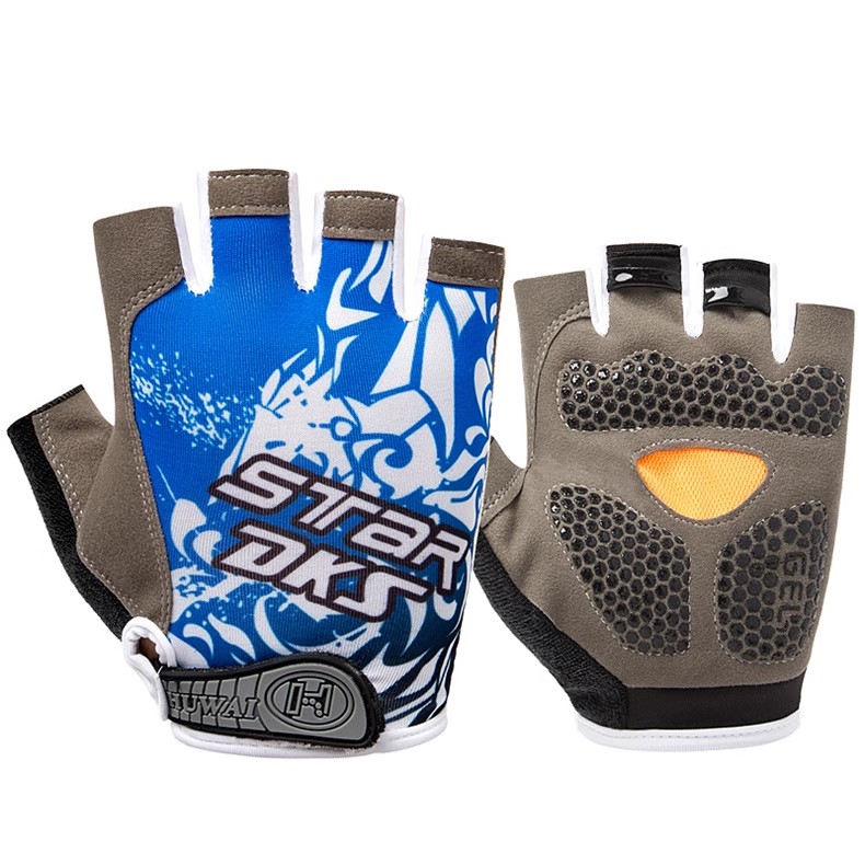 自行车骑行手套半指路亚运动户外健身登山钓鱼夏季山地车露指半截