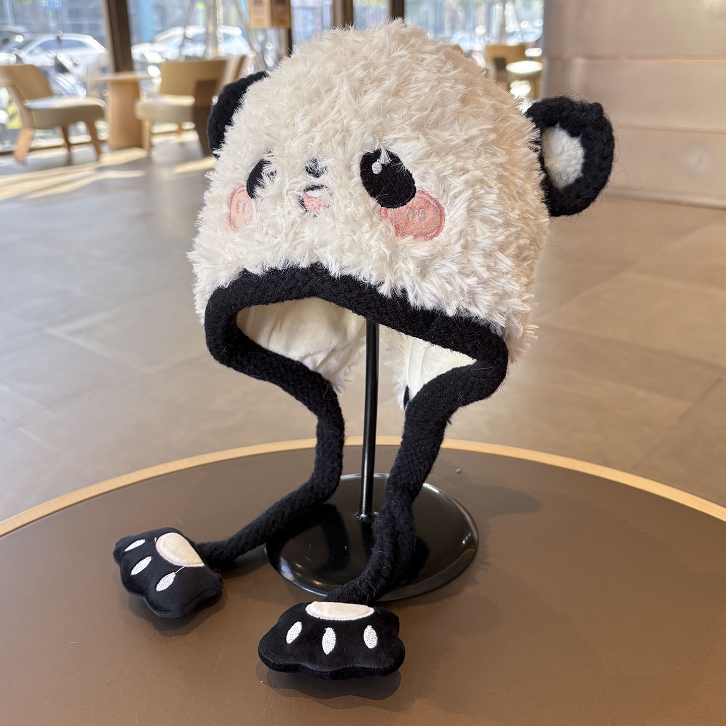 卡通儿童帽子冬季保暖护耳帽宝宝出行防寒防风男女小孩毛绒套头帽