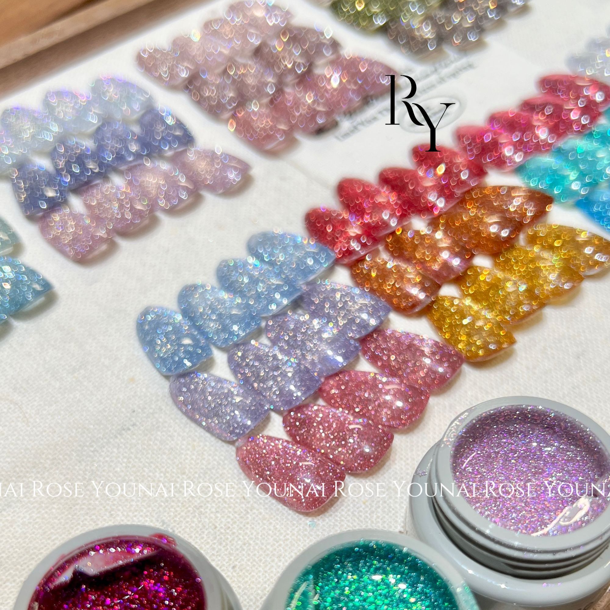 RoseYounai 碎钻之光系列碎钻胶爆闪美甲日式罐装甲油胶单颗