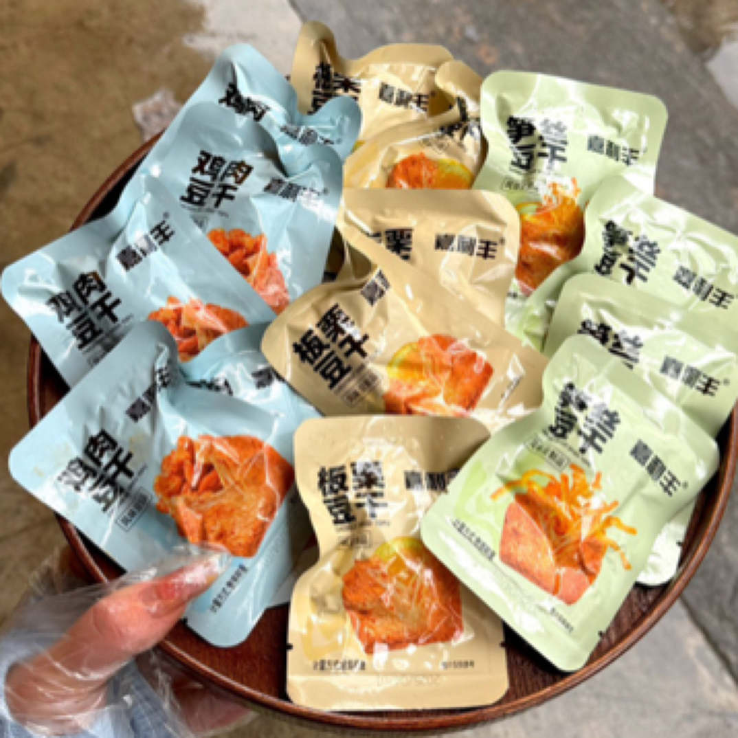 笋丝夹豆干板栗豆干鸡肉豆干素肉休闲解馋小零食