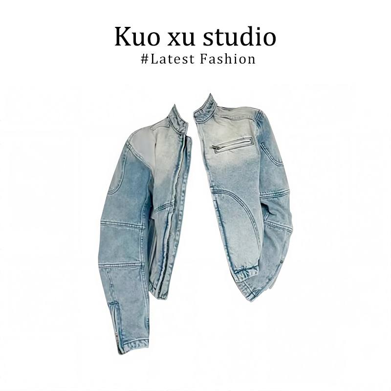 复古水洗做旧牛仔外套女春秋季2025新款高级感休闲百搭夹克牛仔衣