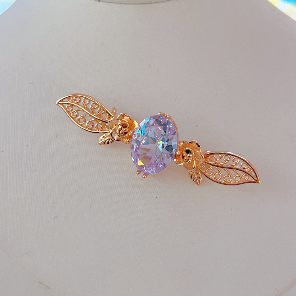 铜锆石胸针 可爱精致8号欧美风指环时尚日韩满钻活口金色