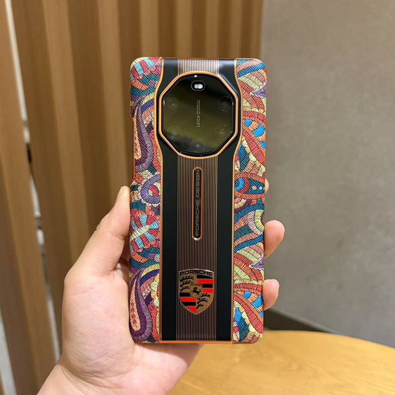 适用华为Mate40rs手机壳新款电镀腰果花时尚保护壳60rs全包商务