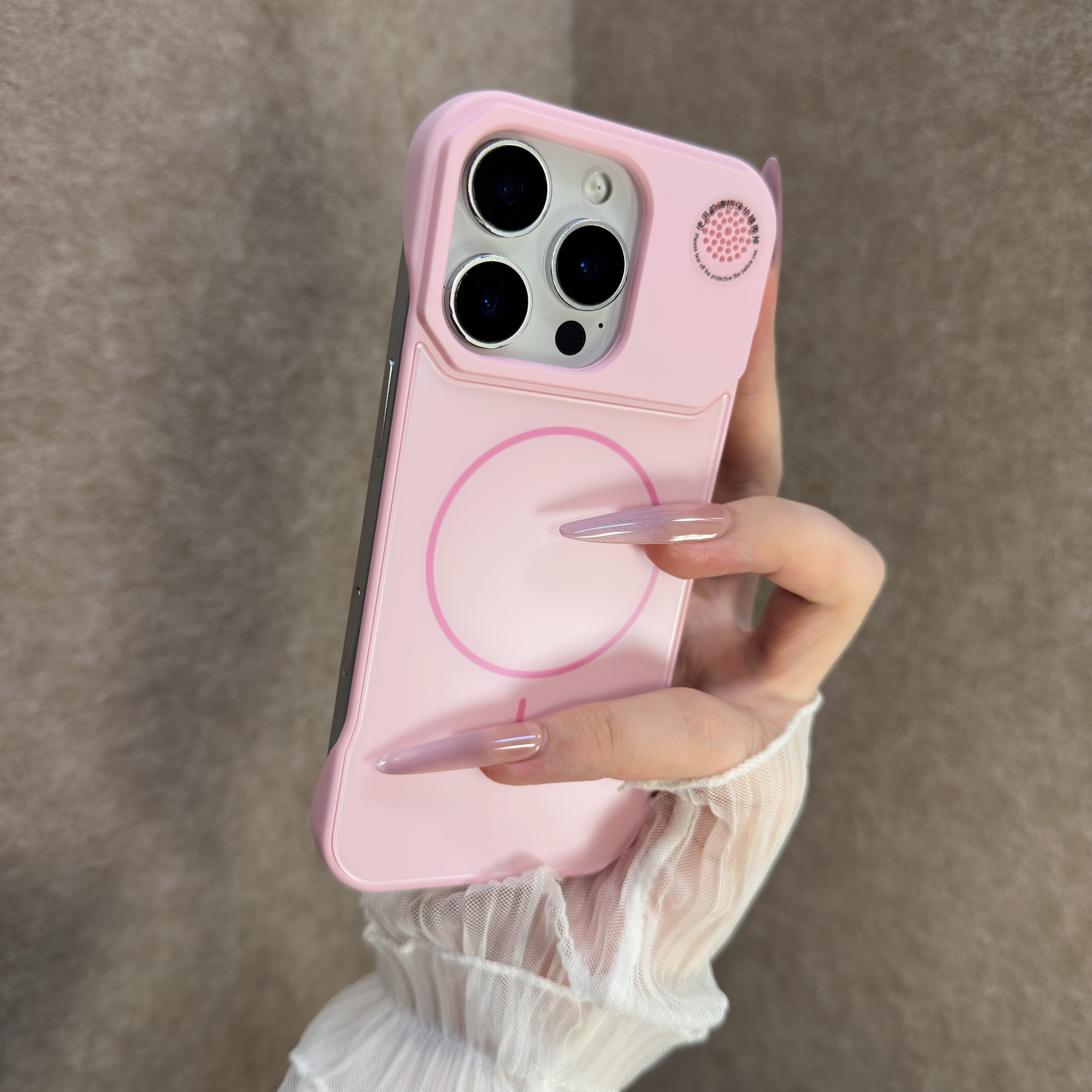 香薰无边框适用苹果16promax手机壳磁吸15散热14小众13个性女款12