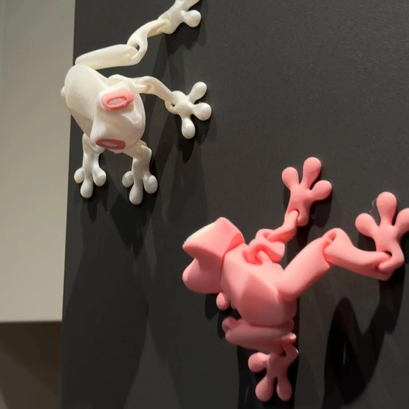 ONE 黑科技3d打印磁吸青蛙冰箱贴关节可动摆件夜光龙玩具