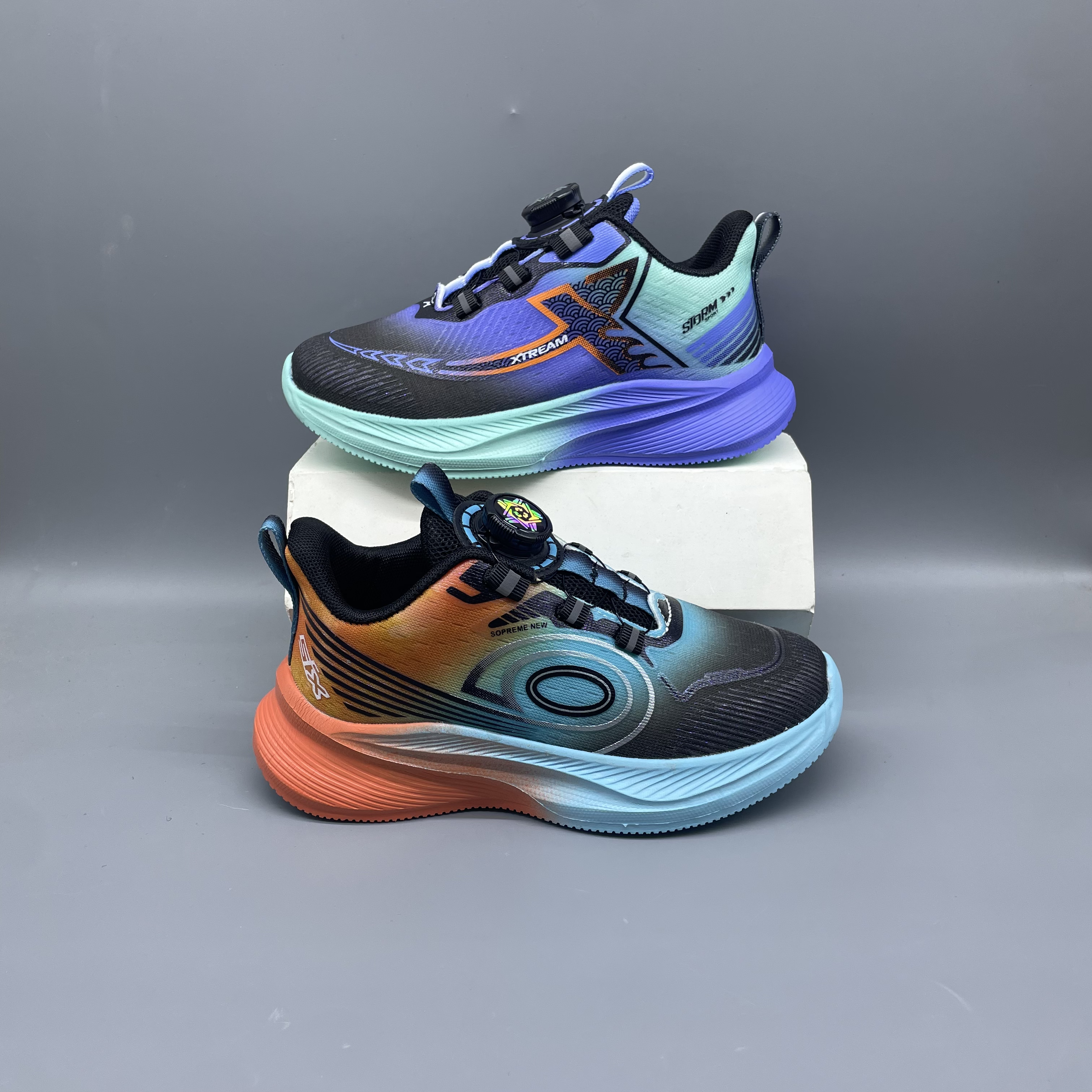 【双网】男童双网碳板超轻纽扣运动鞋32-37