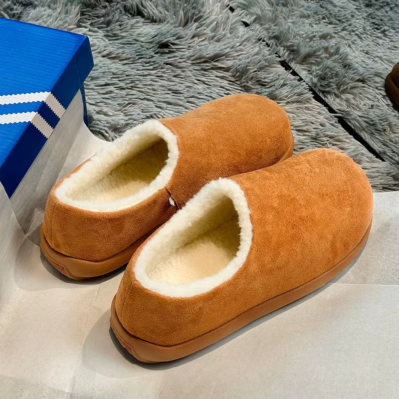 正品包头勃肯鞋女冬季2025年新款小土豆加绒雪地靴厚底保暖棉鞋