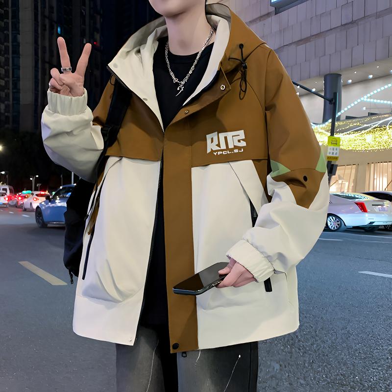 2025新款青少年酷帅外套男孩学生潮牌夹克大童宽松休闲潮流上衣