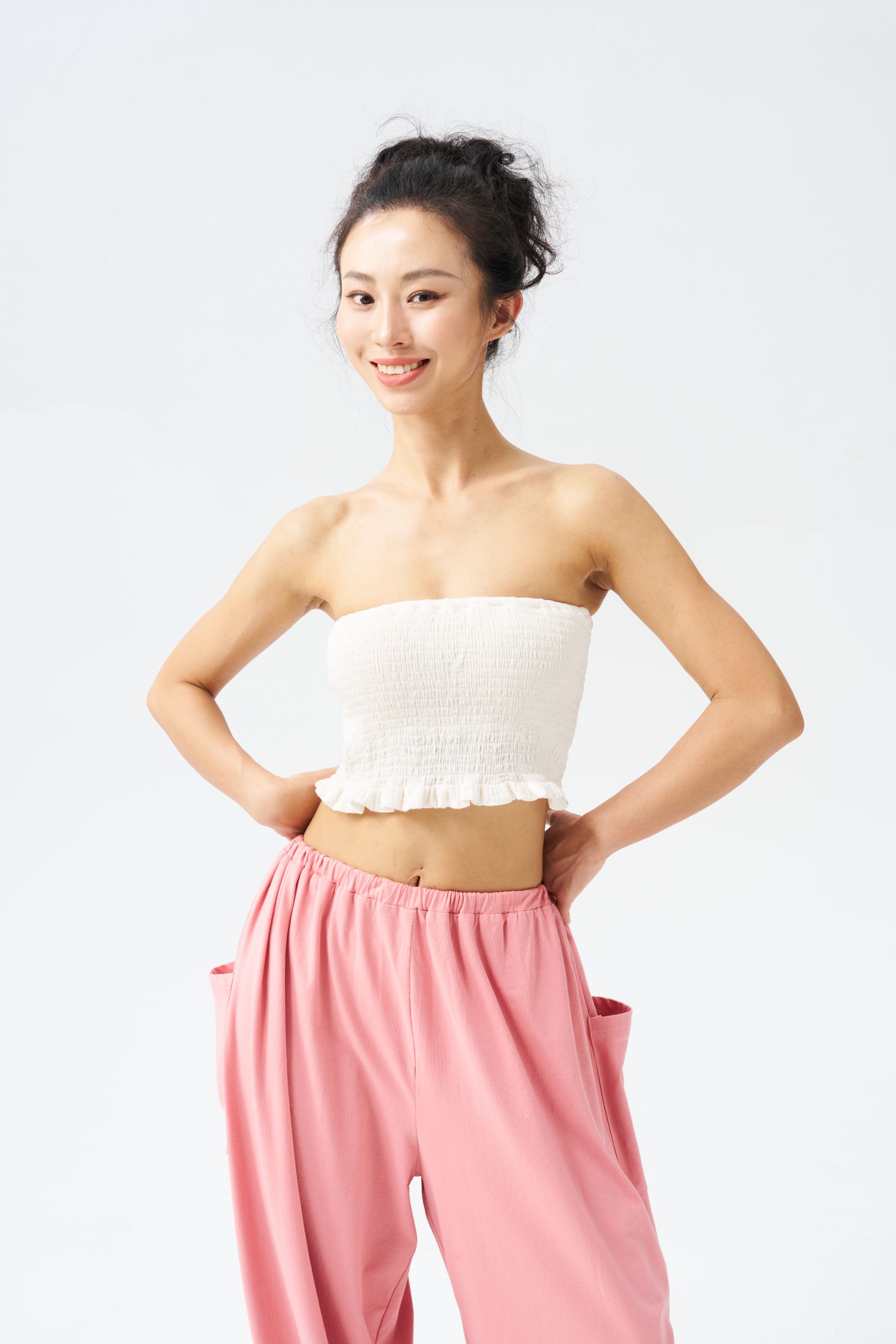泡泡抹胸--婴儿棉软糯泡泡花边运动瑜伽背心