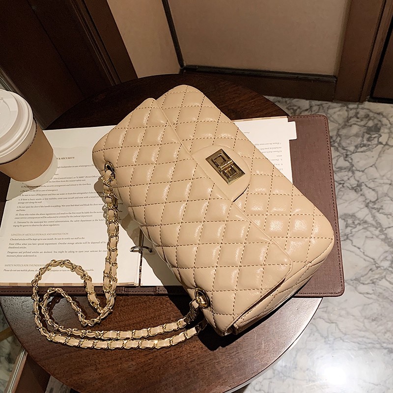 相关品牌包包女包2025新款高级感潮时尚链条菱格斜挎包百搭单肩包