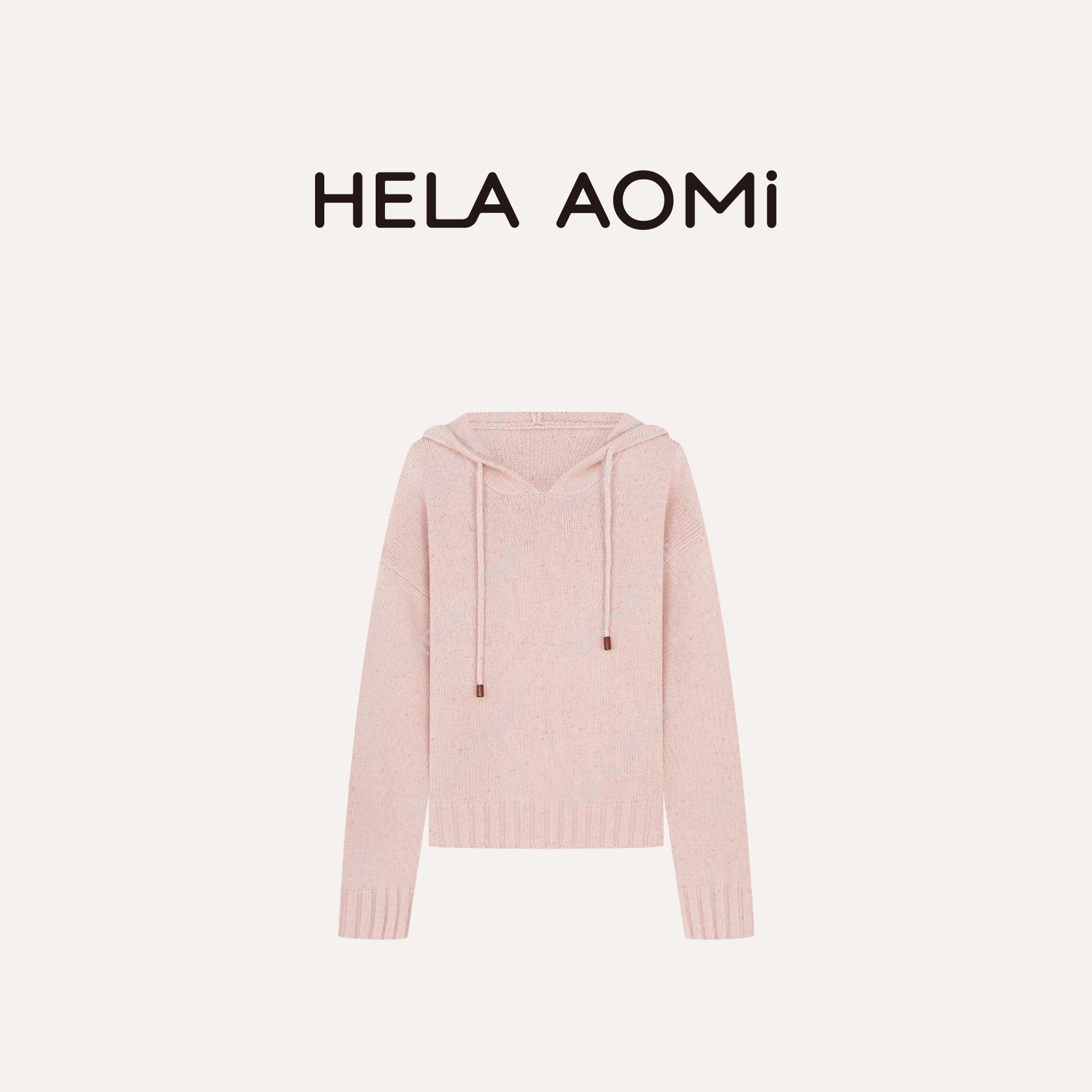 HELA AOMI “530克美丽诺羊毛 金豆豆帽衫”绵羊毛针织衫CY5CM33583