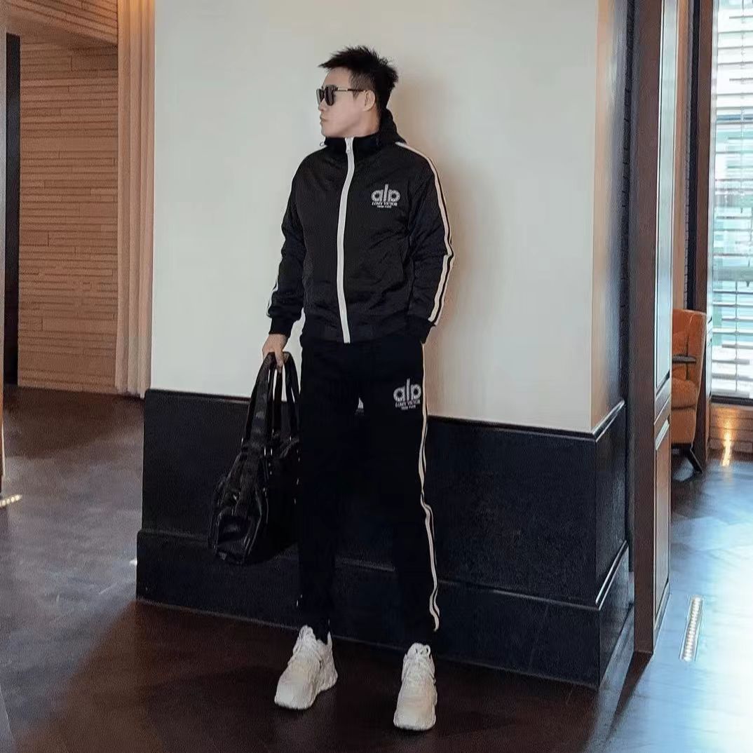 冬季保暖棉服时尚百搭修身欧货潮流修身版连帽男士棉服套装束脚裤