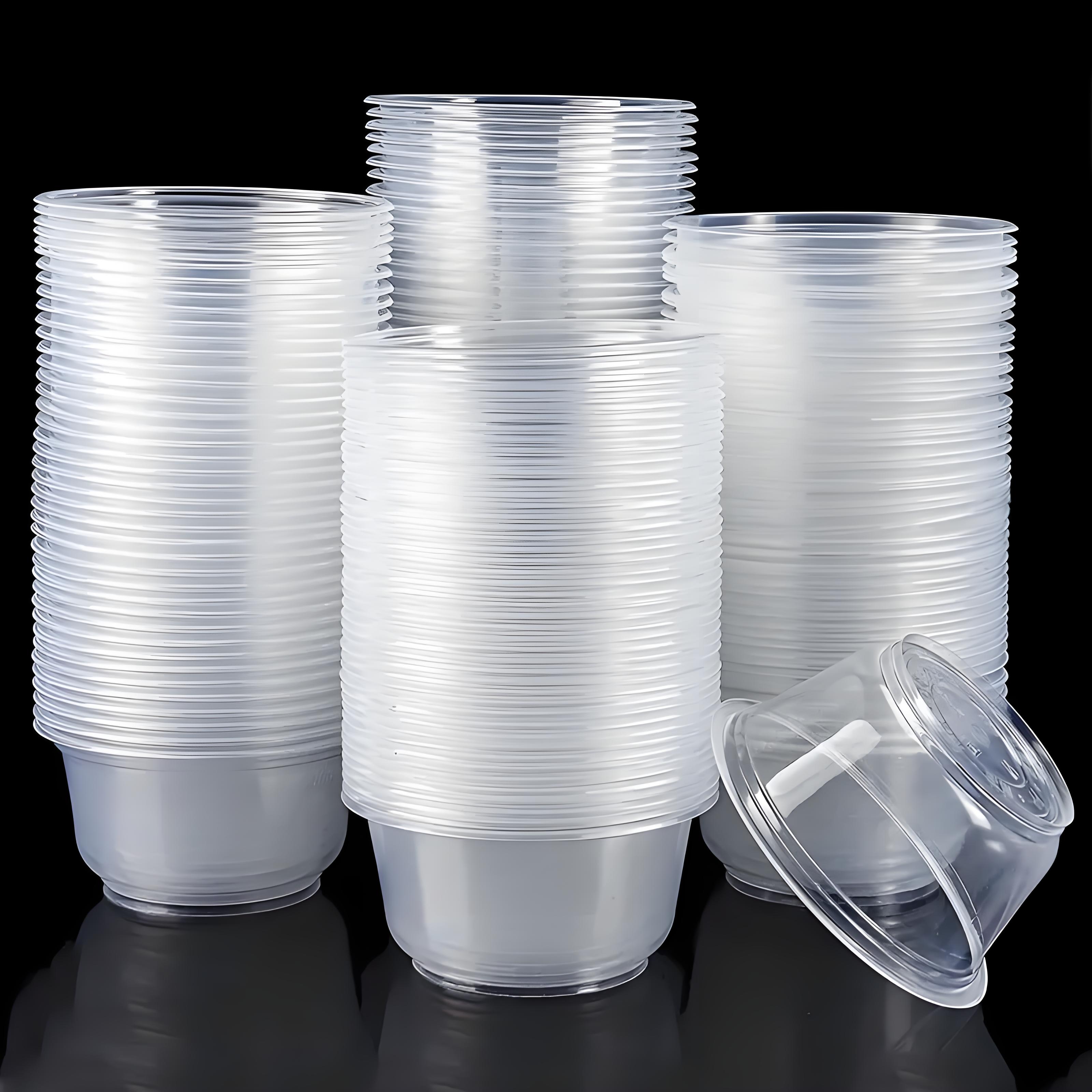 圆形塑料打包网红饭盒家庭日用必备品百货带盖打包盒一次性餐碗