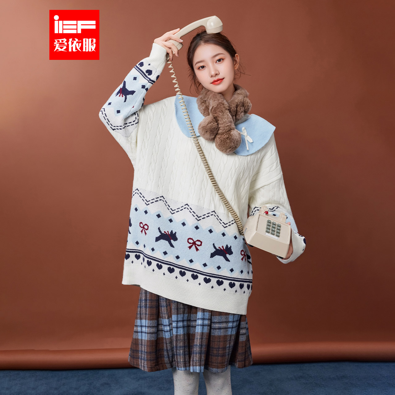 IEF/爱依服2025新款秋季毛织中上衣