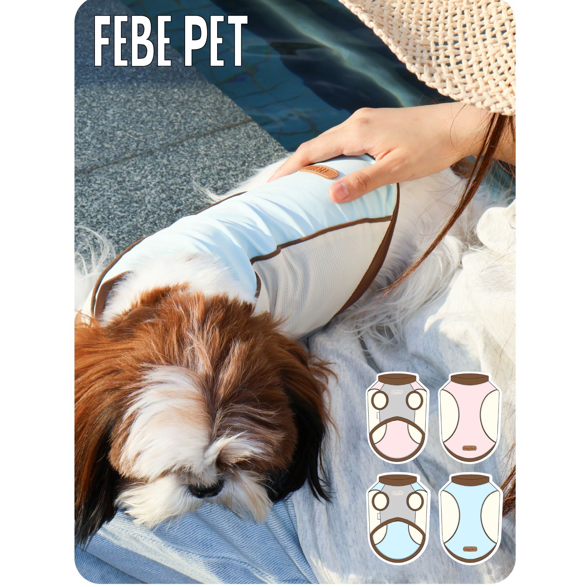 FEBEPET夏日薄荷巧克力凉狗狗衣服宠物衣服狗狗凉宠物凉凉衣