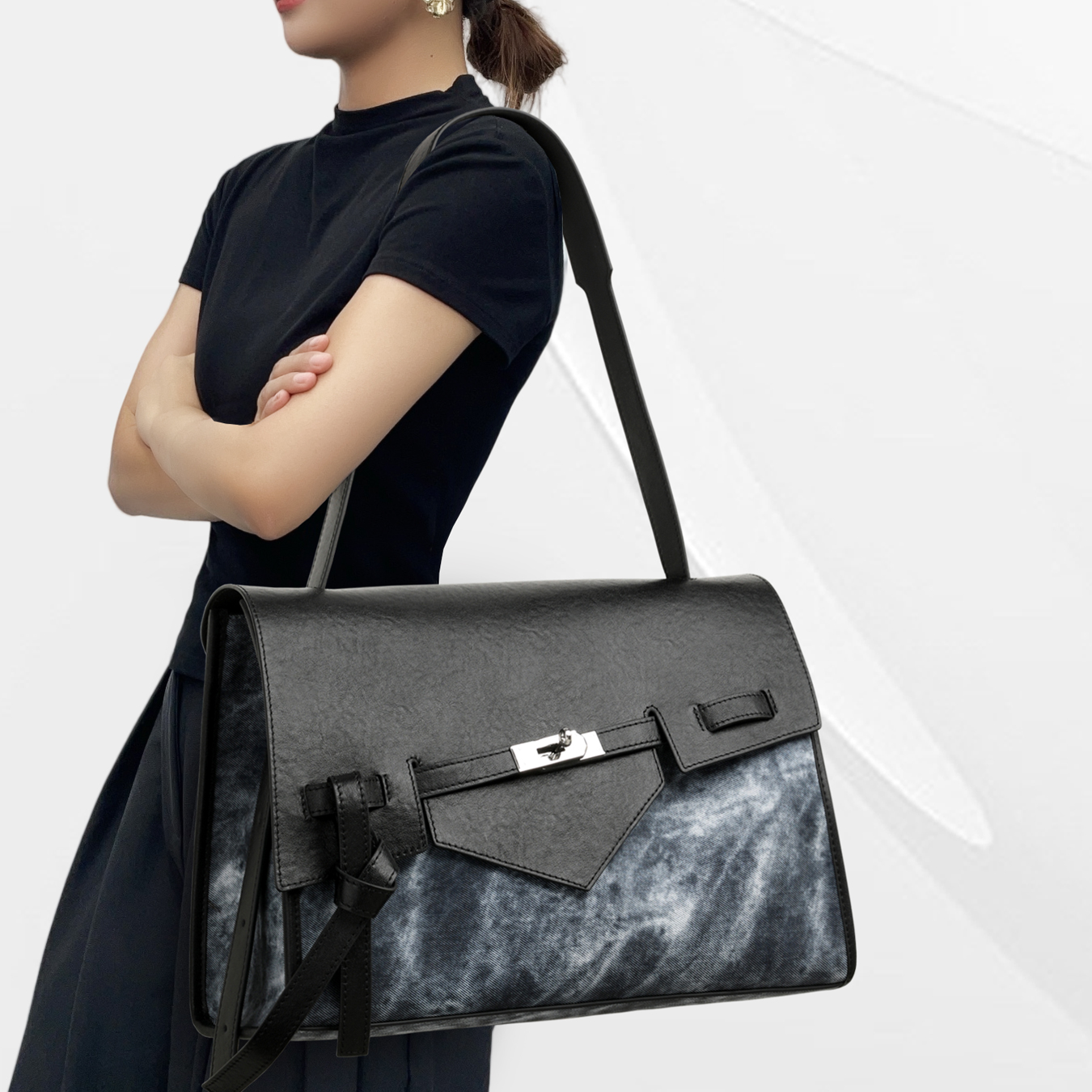 CCAMO大容量斜挎包女款爆款2025新款女士真皮包包轻奢小众高级感