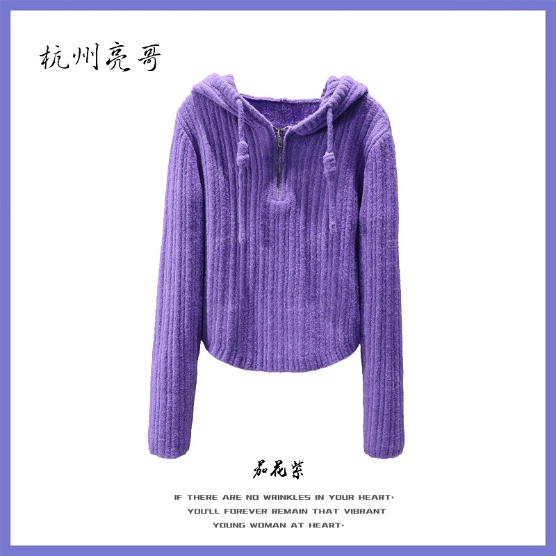 【亮哥欧货女装】冬季加厚羊毛《绒垛》紫罗兰高领羊毛毛衣26560-Q4