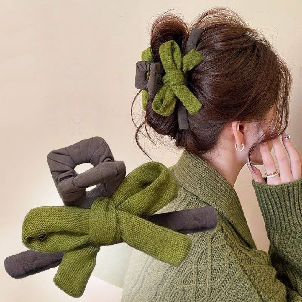 早秋蝴蝶结发夹抓夹女2025新款大号鲨鱼夹发量大后脑勺盘发卡发饰