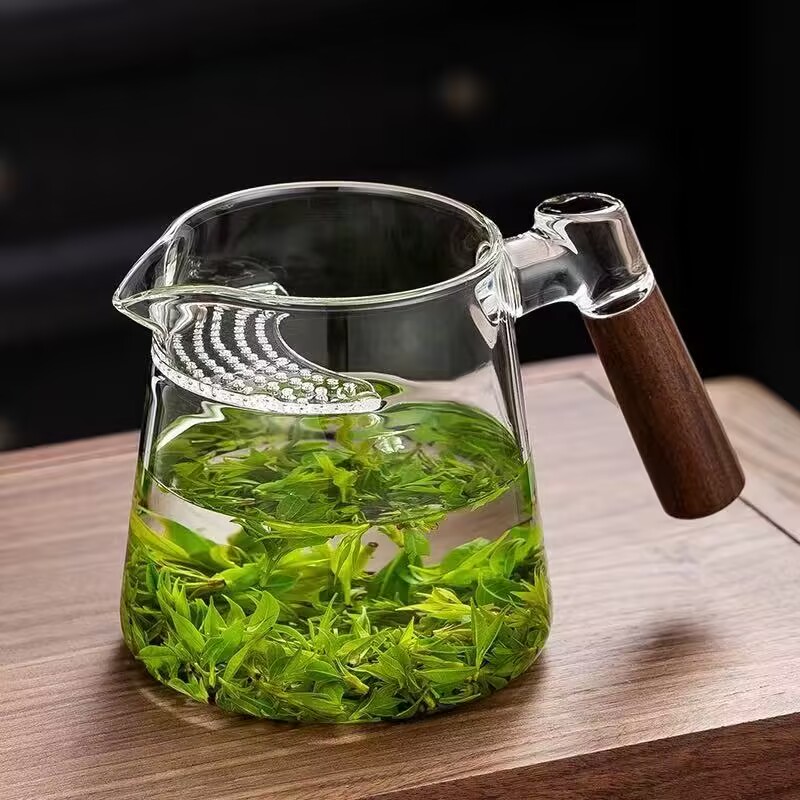 加厚玻璃月牙公道杯茶漏过滤一体绿茶专用茶具功夫泡茶分茶器茶杯