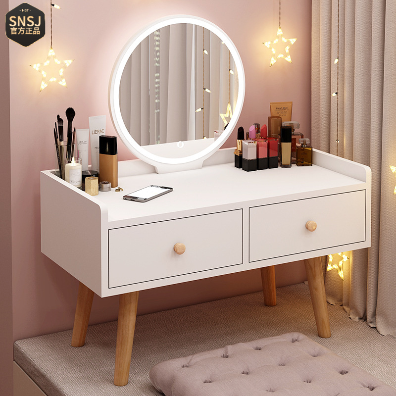 梳妆台飘窗化妆台梳妆柜少女化妆桌小桌子卧室网红小型柜子