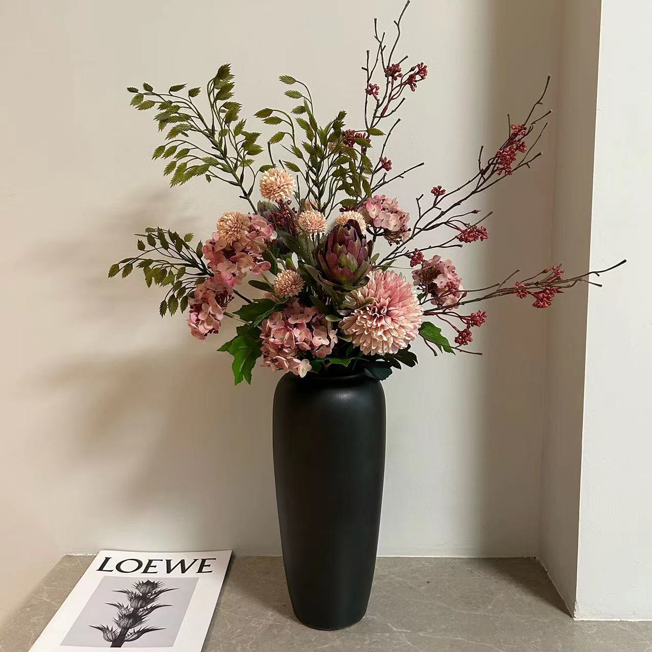 【柿吉】忘野 设计师款手扎花束干花花束仿真花绢花桌面新年装饰