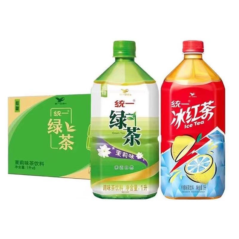 整箱新货】统一冰红茶绿茶雪梨1000ml*8瓶整箱多味正品批发