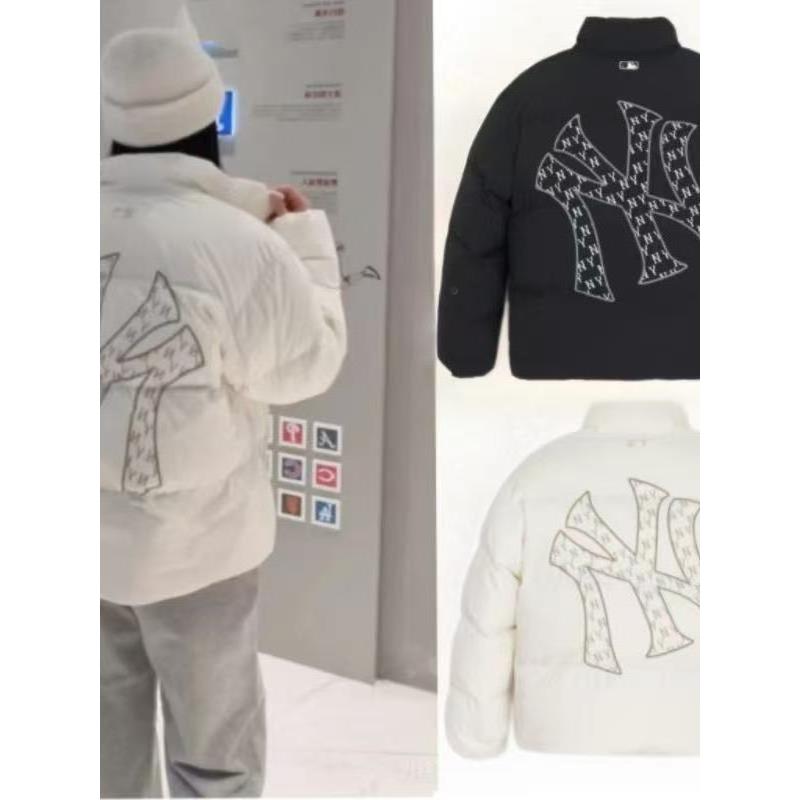 【秋冬】韩国代购24冬季新款男女时尚后背大标立领鹅绒羽绒服