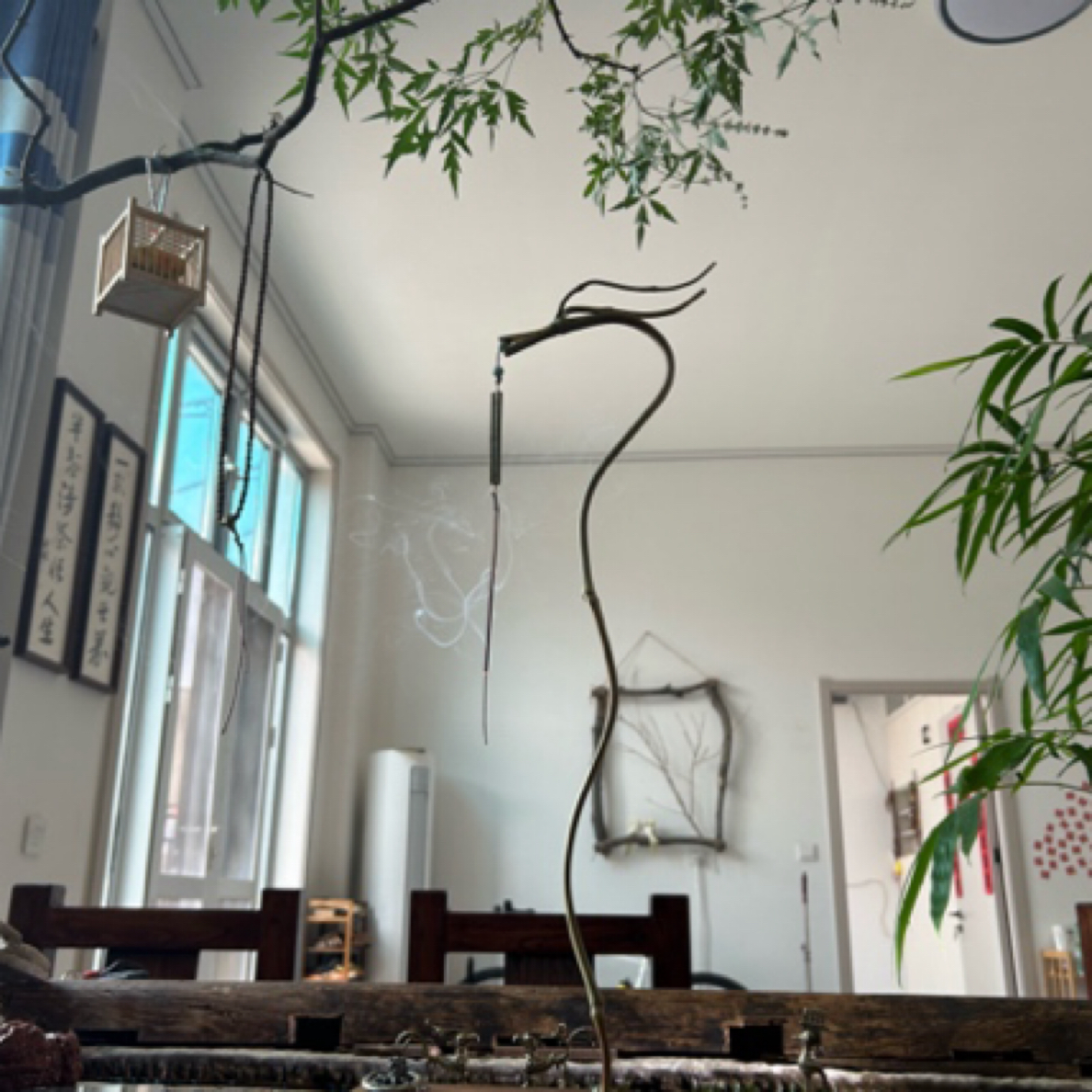 手工原生态高山毛竹打造素款龙头挂香架可定制倒流香龙挂香两用