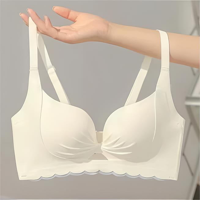 小胸聚拢内衣女显大无痕夏季薄款收副乳防下垂平胸专用2025文胸罩