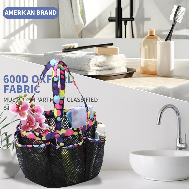 多功能多口袋容量大手提游泳包网洗澡包收纳包 09721