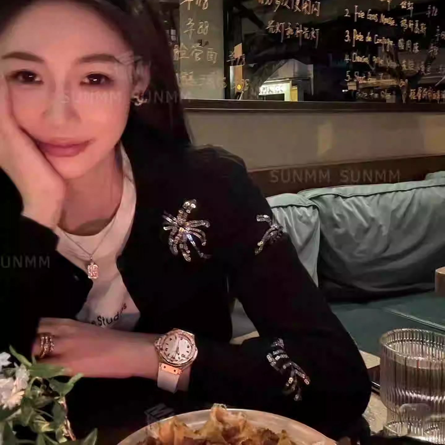 春秋新款设计感小众时尚重工珠片星光闪闪绣花针织衫开衫短款外套