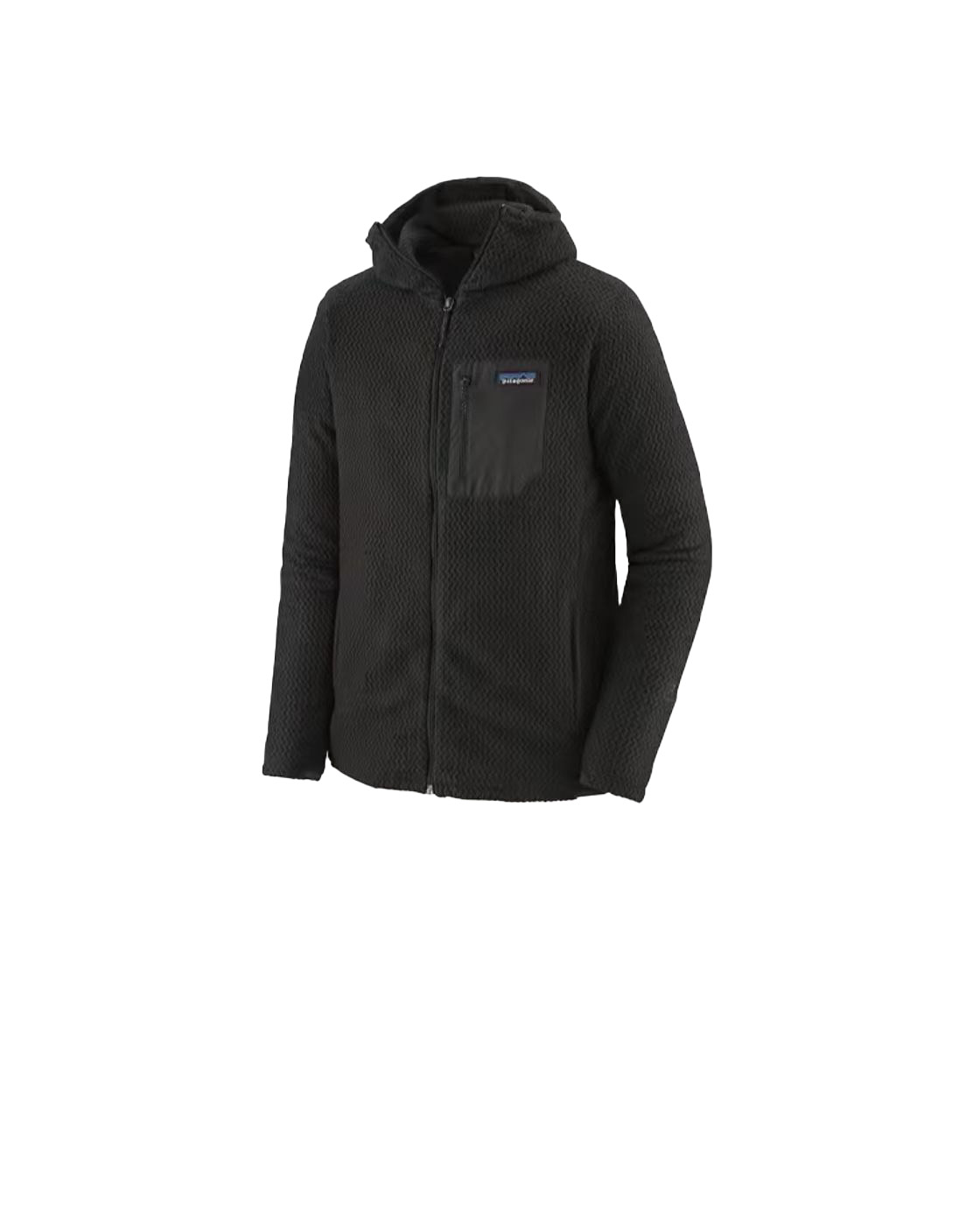 R1AR连帽户外男子水波纹秋冬保暖舒适抓绒款抓绒