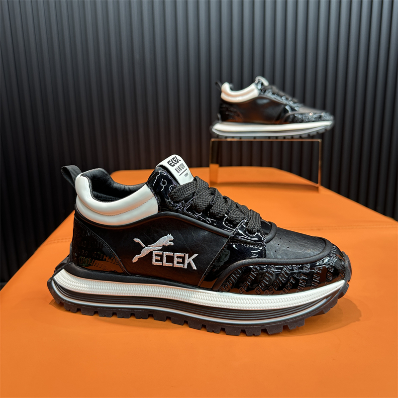 男鞋潮牌2025秋冬季高帮厚底增高休闲鞋舒适百搭潮流系带运动鞋男