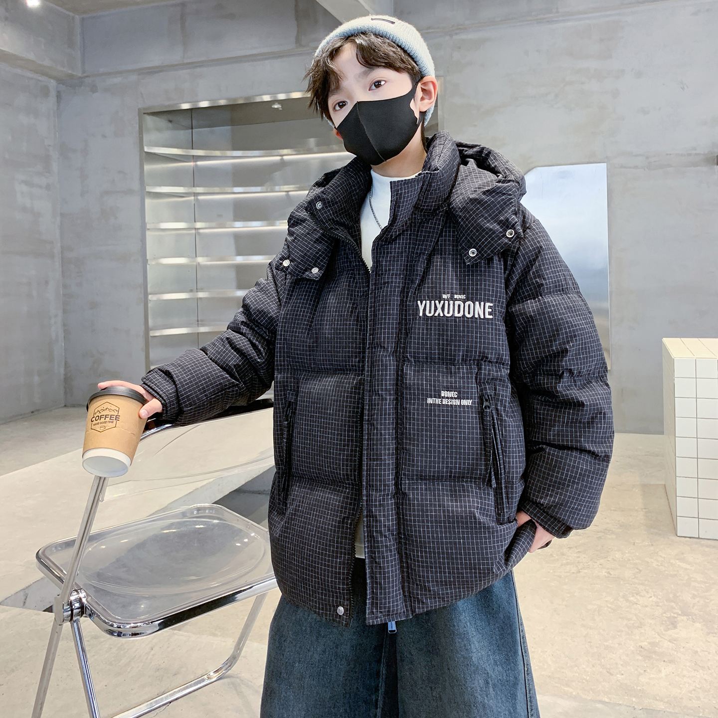 儿童装男童冬装羽绒棉服2025新款中大童棉袄冬季男孩加厚棉衣外套