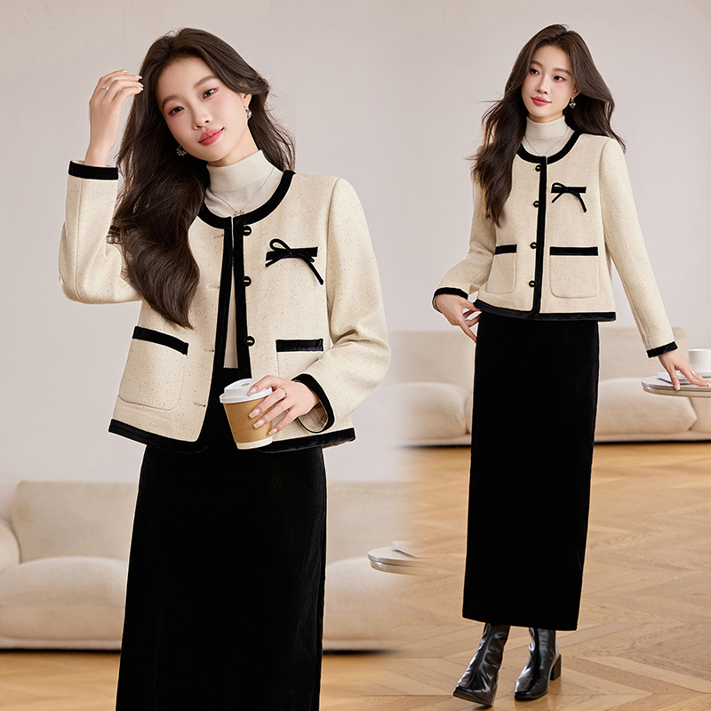 休闲风轻熟风时尚两件套装2025秋冬新款连衣裙气质小香风女装时尚